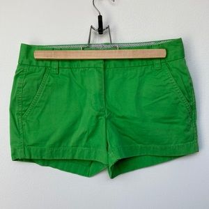 J.Crew green Chino shorts - size 0 - 3.5in inseam